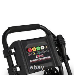 Petrol Pressure Washer 2900 PSI Max flow 9.2LPM 20m Hose 5 Spray Nozzles Bundle