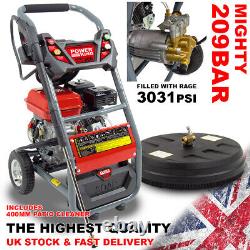 Petrol Pressure Washer 3031psi PowerKing 200 7HP Wolf Engine Jet & Patio Cleaner