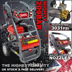 Petrol Pressure Washer 3031psi PowerKing 200 7HP Wolf Engine Power Jet Cleaner