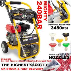 Petrol Pressure Washer 3480psi Wolf 275 7HP Engine Power Jet Cleaner