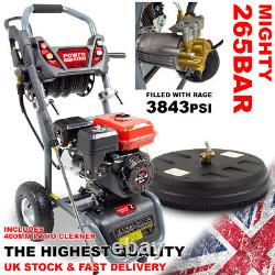 Petrol Pressure Washer 3843psi PowerKing 300 7HP Wolf Engine Jet & Patio Cleaner