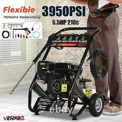 Petrol Pressure Washer 3950PSI / 272BAR Power Jet Wash 4-stroke 6.5HP 12M Hose