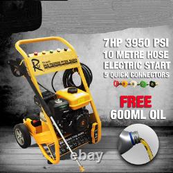 Petrol Pressure Washer 3950 PSI 7HP ELECTRIC START Jet Power FREE Oil