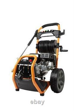 Petrol Pressure Washer 3950 PSI 8HP Power Jet Cleaner 3 Lances 5 Nozzles + Turbo
