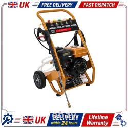 Petrol Pressure Washer 3950 PSI High Power Jet Wash 7HP 5 Nozzles 8 Meter Hose