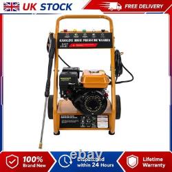 Petrol Pressure Washer 3950 PSI High Power Jet Wash 7HP 5 Nozzles 8 Meter Hose