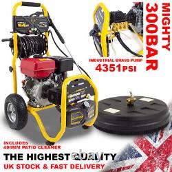 Petrol Pressure Washer 4351psi Wolf Formula 500 9HP Power Jet & Patio Cleaner