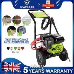 Petrol Pressure Washer 5 Nozzle Set 3500psi 4 Stroke High Power Jet Recoil Start