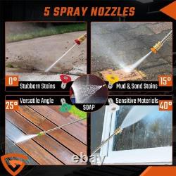 Petrol Pressure Washer 5 Nozzle Set 3500psi 4 Stroke High Power Jet Recoil Start
