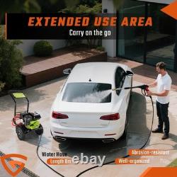 Petrol Pressure Washer 5 Nozzle Set 3500psi 4 Stroke High Power Jet Recoil Start