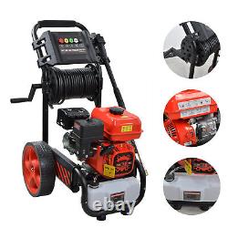 Petrol Pressure Washer 7HP 2465PSI 170BAR Jet Power Wash Patio Cleaner 20m Hose