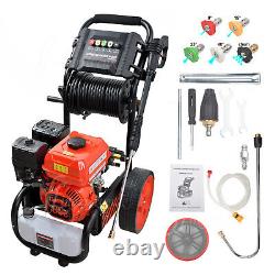 Petrol Pressure Washer 7HP 2465PSI/170BAR Power Jet Wash 20m Hose Spray Gun Kit