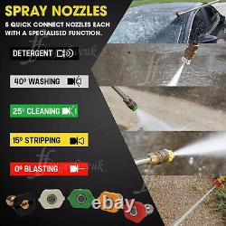 Petrol Pressure Washer 7HP 2465PSI/170BAR Power Jet Wash 20m Hose Spray Gun Kit