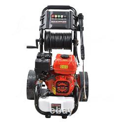 Petrol Pressure Washer 7HP 2465PSI/170BAR Power Jet Wash 20m Hose Spray Gun Kit