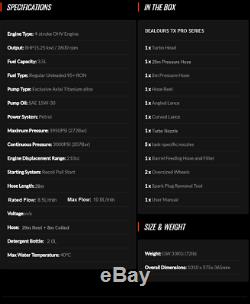 Petrol Pressure Washer 8.0HP 3950psi AWESOME POWER T-MAX 2020 PRO 30 METER HOSE