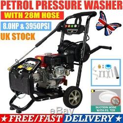 Petrol Pressure Washer 8.0hp 3950psi Awesome Power T-max Pro 28 Meter Hose