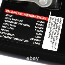 Petrol Pressure Washer Garden Powerful 110 BAR Petrol Pressure Water Pump