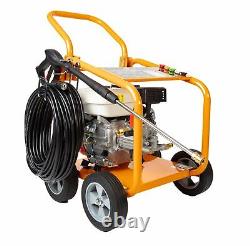 Petrol Pressure Washer High Power Jet Cleaner 3950PSI 30m Hose Portable 3 Lances