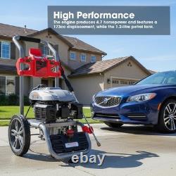 Petrol Pressure Washer Max 2970PSI 173cc Jet High Power Cordless Portable Sur