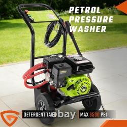 Petrol Pressure Washer Max 3500psi 212cc 4 Stroke High Power Jet Recoil Start Uk
