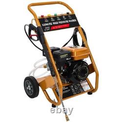 Petrol Pressure Washer Max 3950 PSI 7HP High Power Jet Wash 5 Nozzles 8M Hose