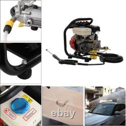 Portable 110bar Petrol High Power Pressure 8m Jet Washer Engine 1590psi & Barrel