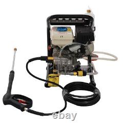 Portable 110bar Petrol High Power Pressure 8m Jet Washer Engine 1590psi & Barrel