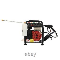 Portable 110bar Petrol High Power Pressure 8m Jet Washer Engine 1590psi & Barrel