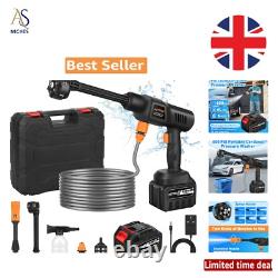 Portable Battery Powered Jet Wash 600 PSI High Pressure for Car & Patio