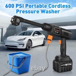 Portable Battery Powered Jet Wash 600 PSI High Pressure for Car & Patio