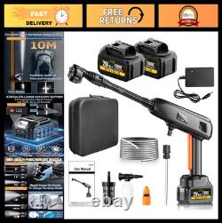 Portable Cordless Pressure Washer 1200PSI, 2 Batteries, 6-in-1 Nozzle, Foam Ca