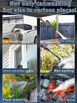 Portable Cordless Pressure Washer 1200PSI, 2 Batteries, 6-in-1 Nozzle, Foam Ca