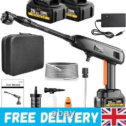 Portable Cordless Pressure Washer 1200 PSI with 6-in-1 Nozzle & Foam Cannon