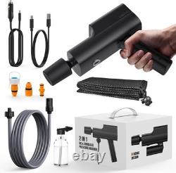 Portable Cordless Pressure Washer 600 PSI Power, 12000mAh Battery, & 5 Nozzles