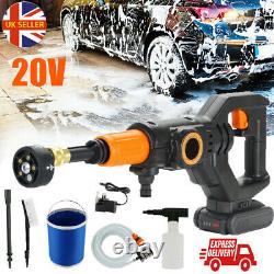 Portable Cordless Pressure Washer Car Power Cleaner 320PSI with 2.0A Battery UK
