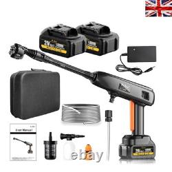 Portable Cordless Pressure Washer with 2 Batteries 1200 PSI Power & Foam Ca