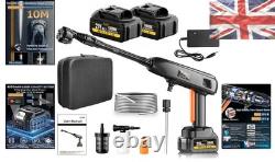 Portable Cordless Pressure Washer with 2 Batteries 1200 PSI Power & Foam Ca
