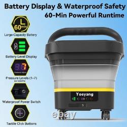 Portable Cordless Pressure Washer with Tank 1200 PSI Foldable Power Washer