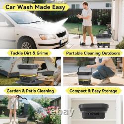 Portable Cordless Pressure Washer with Tank 1200 PSI Foldable Power Washer