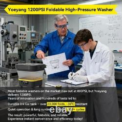 Portable Cordless Pressure Washer with Tank 1200 PSI Foldable Power Washer