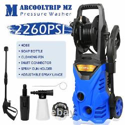 Portable Electric Pressure Washer High Power 2260 PSI/156 BAR Water Patio Car