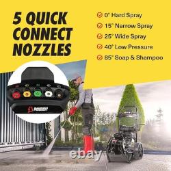 Power Petrol Pressure Washer UK Jet Wash 2900 PSI / 180 Bar, 30 meter Hose