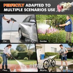 Powerful 21V Cordless Pressure Washer for Outdoor Cleaning + 2 Spare Batteries