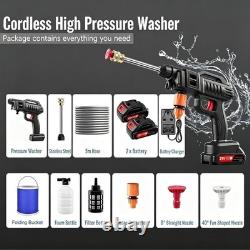 Powerful 21V Cordless Pressure Washer for Outdoor Cleaning + 2 Spare Batteries