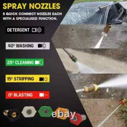Powerful 275 Bar 3950 Psi Petrol Pressure Washer Jet Wash Patio Cleaner 20m Hose