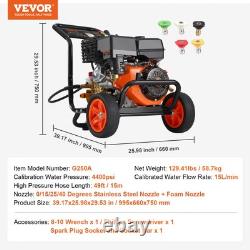 Powerful 4400 PSI Gas Pressure Washer 15Lmin 26 GPM 5 Nozzle Set Car Cleaning