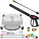 Pressure Power Washer Rotary Surface Cleaner 4000psi Trigger Sprayer Gun 1/4 Qc