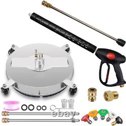 Pressure Power Washer Rotary Surface Cleaner 4000PSI Trigger Sprayer Gun 1/4 QC