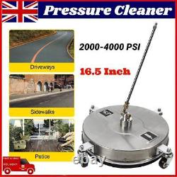 Pressure Power Washer Surface Cleaner 2000-4000 PSI 1/4 Quick Plug 4 Wheels UK