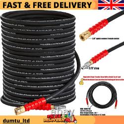 Pressure Washer Hose, 3/8 Inch x 50 FT, Quick Connect, 4000 PSI, High